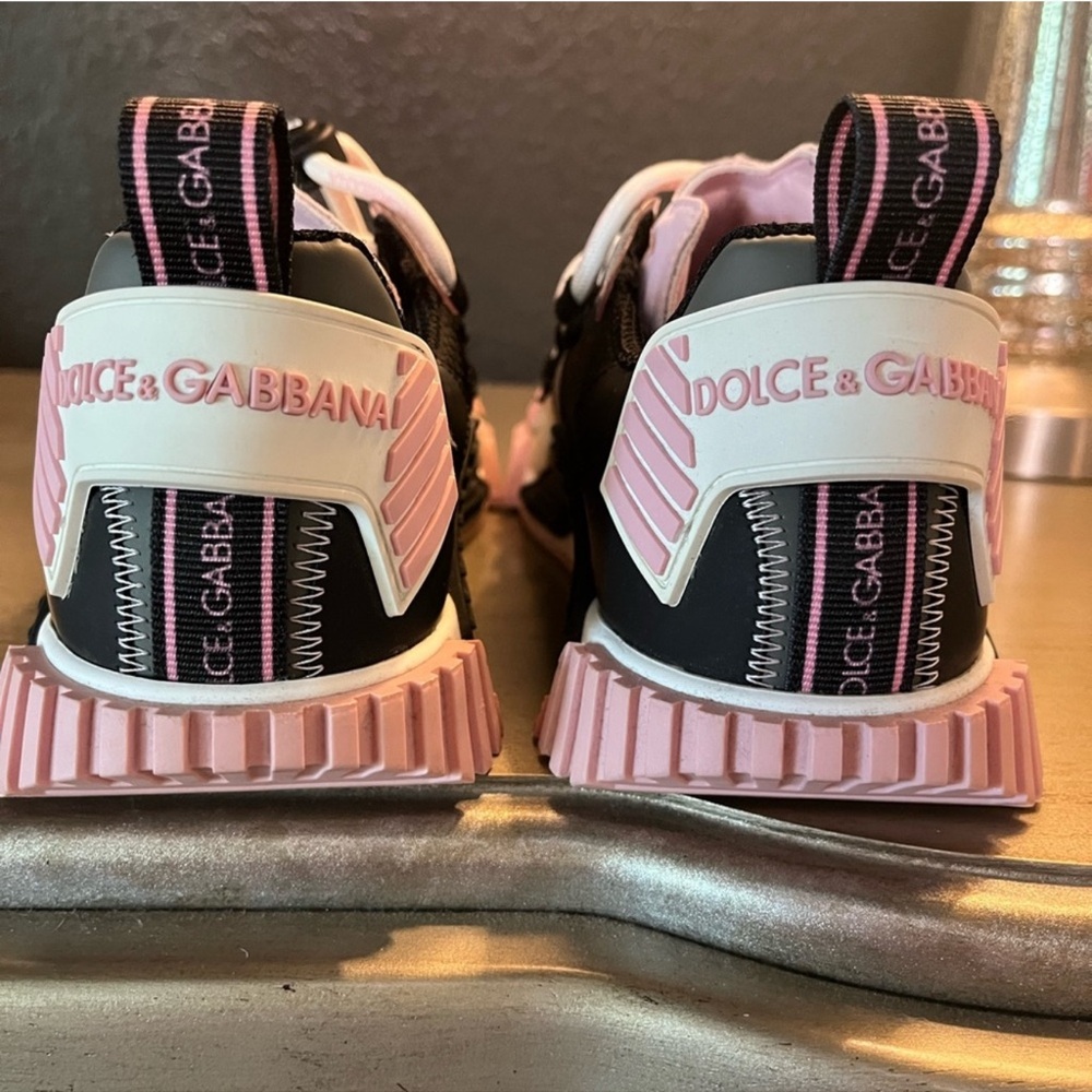 Dolce & Gabbana Pink and Black Women's Sneakers